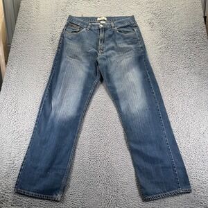 Vintage Zeep Jeans Mens 36x34 Blue Denim Cotton Straight Faded Baggy Workwear